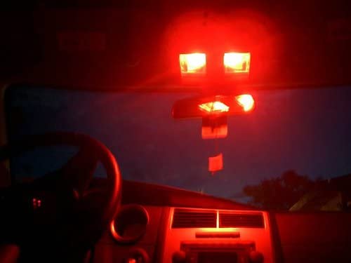 (2) Red 6-SMD LED Bulbs For Car Interior Dome Lights, 1.50 inch 36mm 6411 DE3425