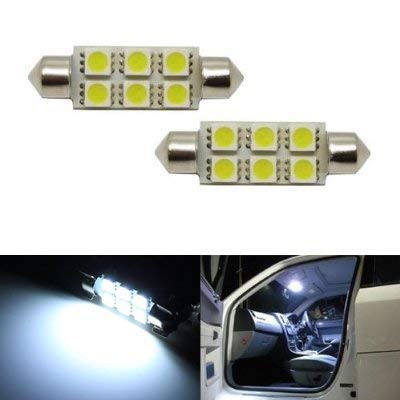 6-SMD-5050 1.25" 31mm, 1.5" 36mm or 1.72" 42mm Festoon LED Bulbs-iJDMTOY