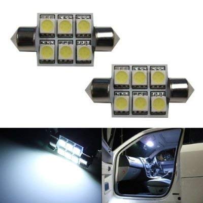 6-SMD-5050 1.25" 31mm, 1.5" 36mm or 1.72" 42mm Festoon LED Bulbs-iJDMTOY