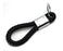 (1) Black Braided Leather Strap Keychain Ring For Car Key, Key Fob