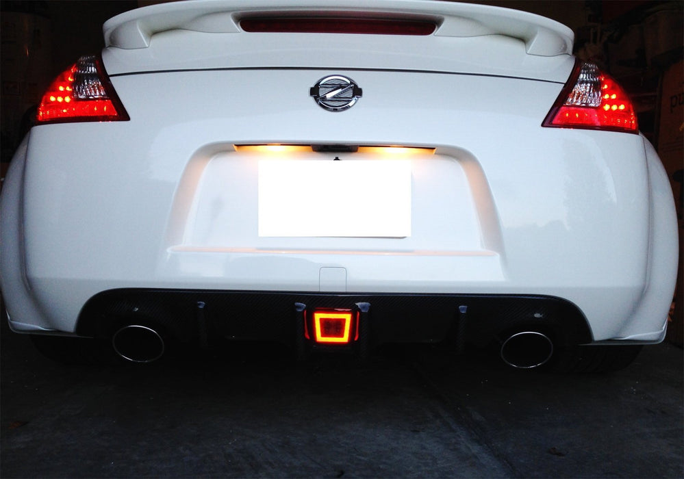 Smoked Lens LED Rear Fog Light, Brake and Backup Reverse For 2009-20 Nissan 370Z