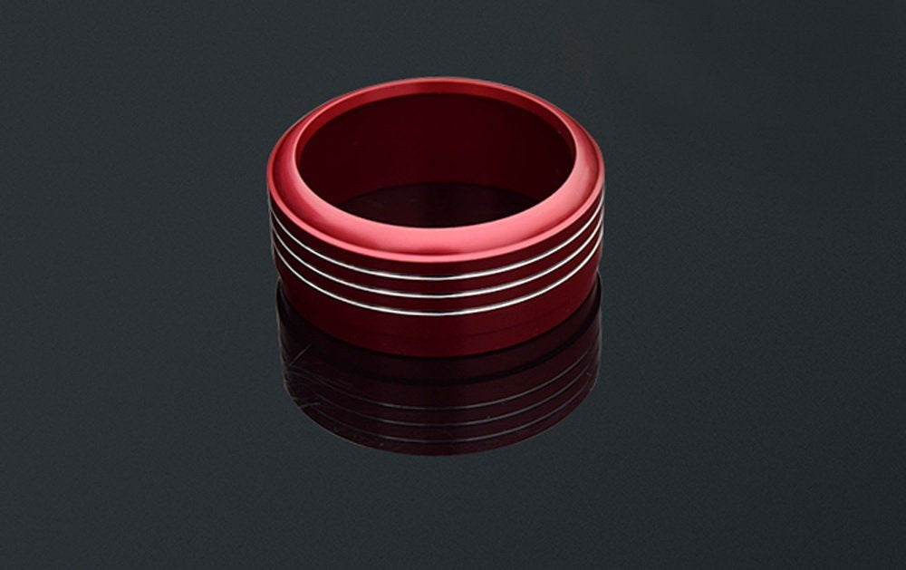 Red Aluminum AC Climate Control Knob Ring Covers For Subaru Impreza WRX/STi