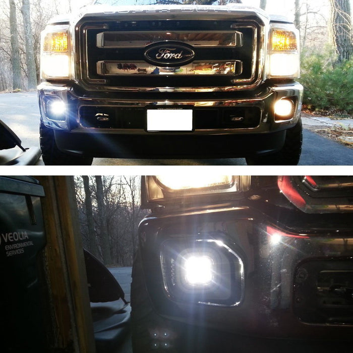 40W CREE LED Cube Fog Light Kit w/Bezel Cover, Wiring For 2011-16 F250 F350 F450