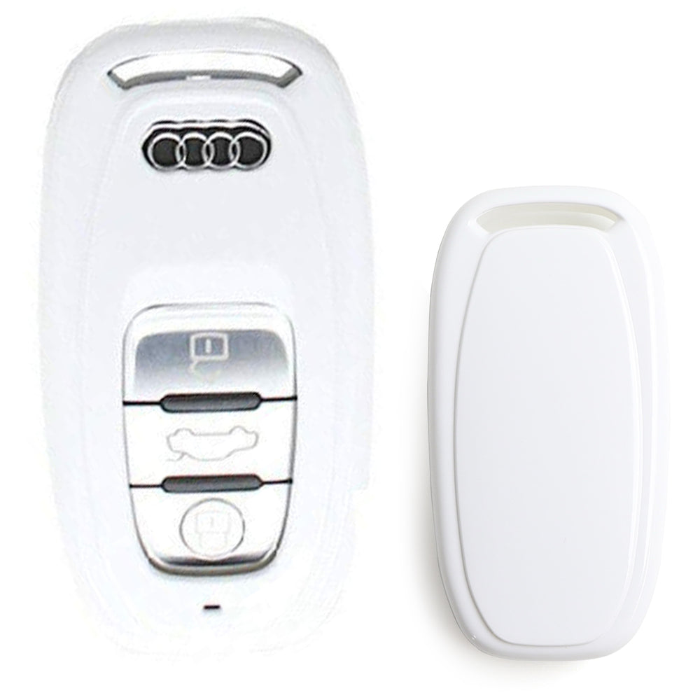 Exact Fit Gloss White Remote Smart Key Fob Shell For Audi A3 A4 A5 A6 A7 A8 etc