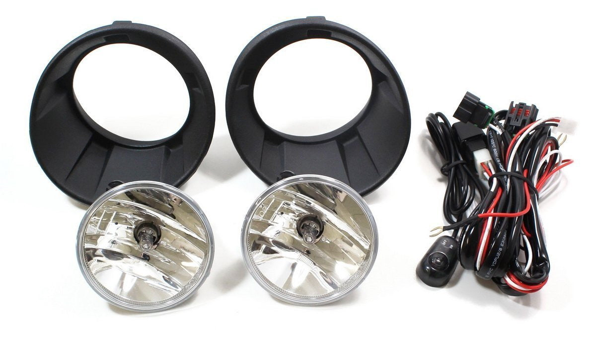 Complete Clear Lens Fog Lights w/ Bezel Cover, Wirings For 2010-13 Camaro LS LT