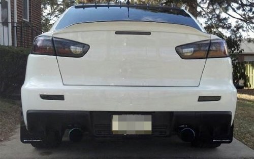 Smoked Lens LED Bumper Reflectors For Mitsubishi Lancer Taillight Brake Lights