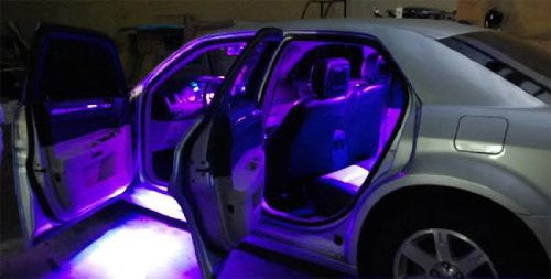 (2) UV Purple 6-SMD LED Panel Lamps For Car Interior Map Dome Cargo Area Lights