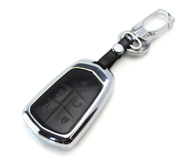 Chrome Alloy Metal Key Fob Shell Cover For 15+ Cadillac ATS CTS CT6 ELR XTS XT5