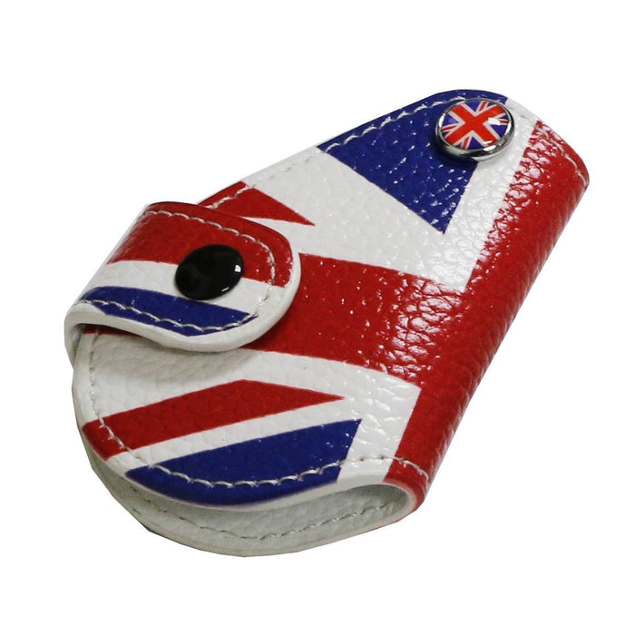 Red Union Jack UK Flag Style Key Fob Holder For 2008+ MINI Cooper