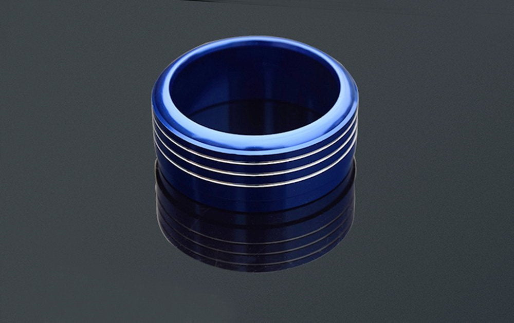 Blue Aluminum AC Climate Control Knob Ring Covers For Subaru Impreza WRX/STi