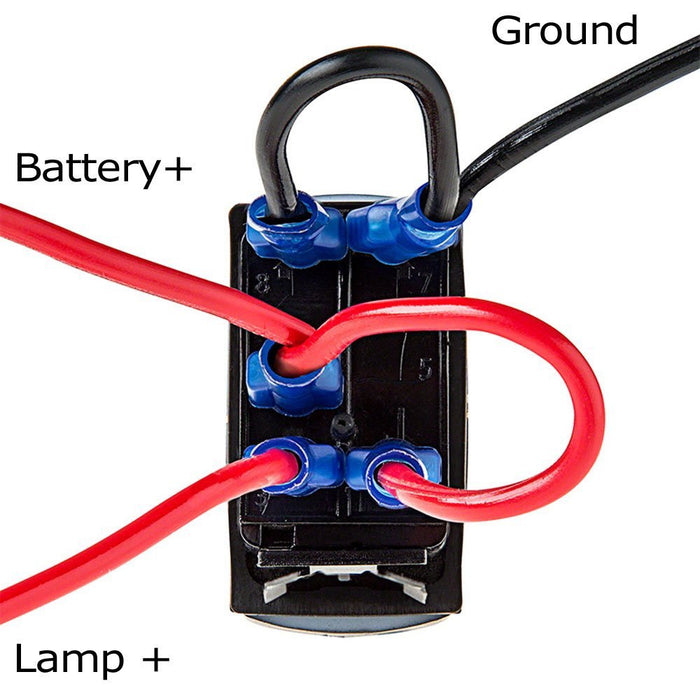 Burn Ya' Bastard 5-Pin SPST ON/OFF Blue LED Indicator Rocker Switch For Fog Lamp