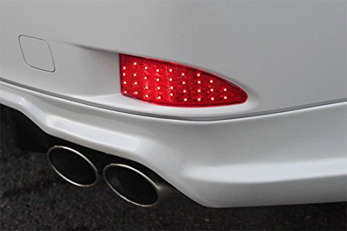 Red Lens 33-SMD LED Rear Bumper Reflectors Lights For 2006-13 Lexus IS250 IS350