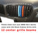 M Tri-Color Grille Insert Trims For BMW F10 F11 5 Series Kidney Grill (12 Bars)