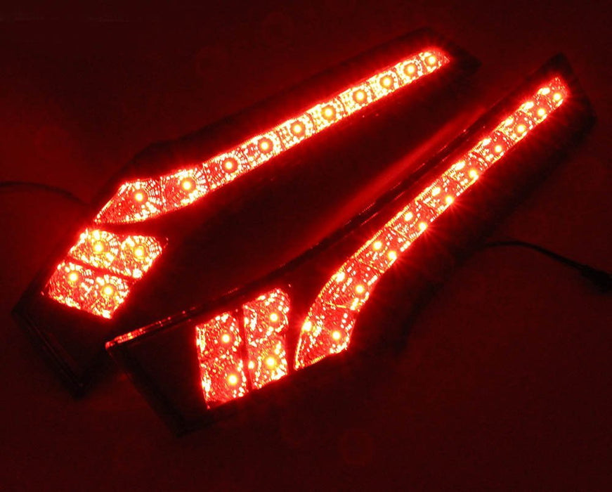 For 2015-up Honda FIT Red Lens 14-LED Lights Rear Side Pillar Tail Brake Lamps