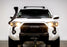 36W White LED A-Pillar SS Pod Light Kit w/Amber Strobe For 14-22 Toyota 4Runner