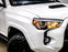 36W White LED A-Pillar SS Pod Light Kit w/Amber Strobe For 14-22 Toyota 4Runner