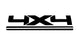 Black Truck Bed Side Fender 4x4 Off-Road Vinyl Decal For Chevy Dodge GMC Ford...