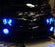 Black Shroud w/ Blue 40-SMD LED Halo Ring Angel Eyes For Fog, Headlight Retrofit