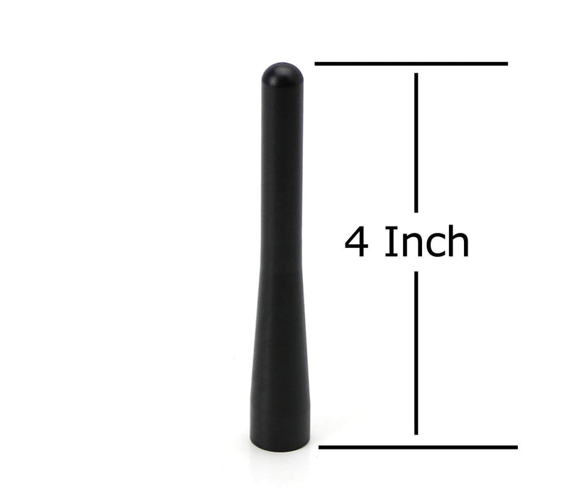 4-Inch Universal Short Radio Antenna Topper For Truck SUV, Matte Black Finish