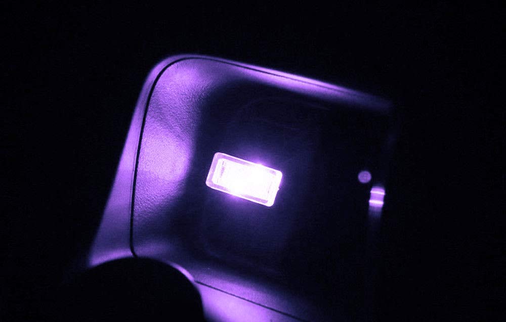 (1) Purple Magenta USB Plug-In Miniature LED Car Interior Ambient Lighting Kit