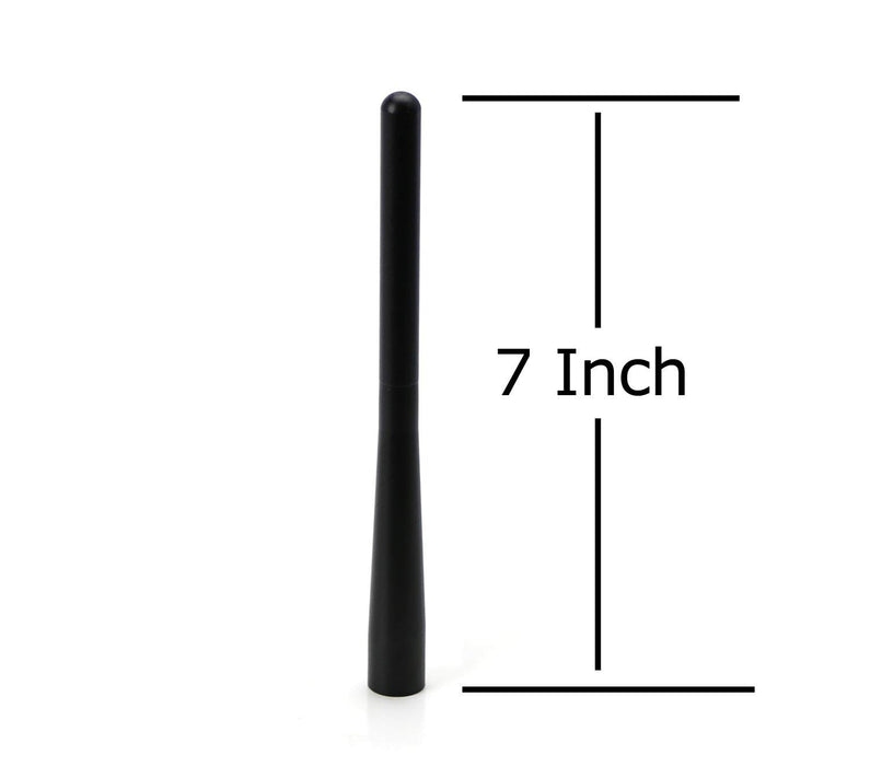 7-Inch Universal Short Radio Antenna Topper For Truck SUV, Matte Black Finish