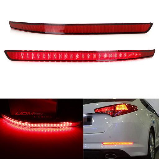 Red Lens 40-SMD LED Rear Bumper Reflector Lights For 2011-2013 Kia Optima K5