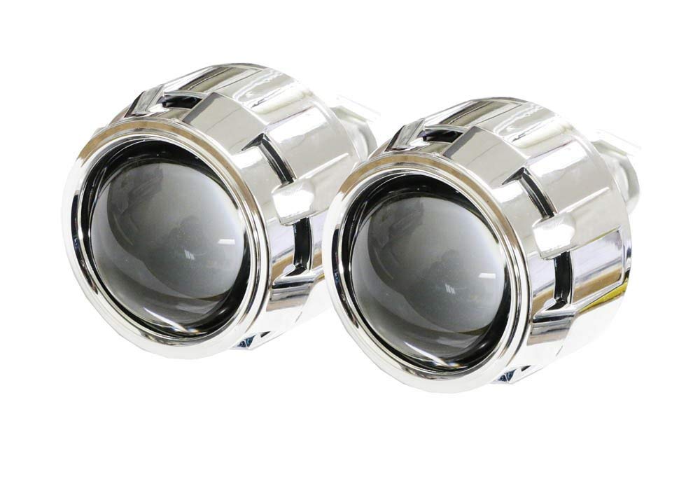 2.5" Mini H1 Bi-Xenon HID Projector Lens With Shroud For Headlight Retrofit DIY-iJDMTOY