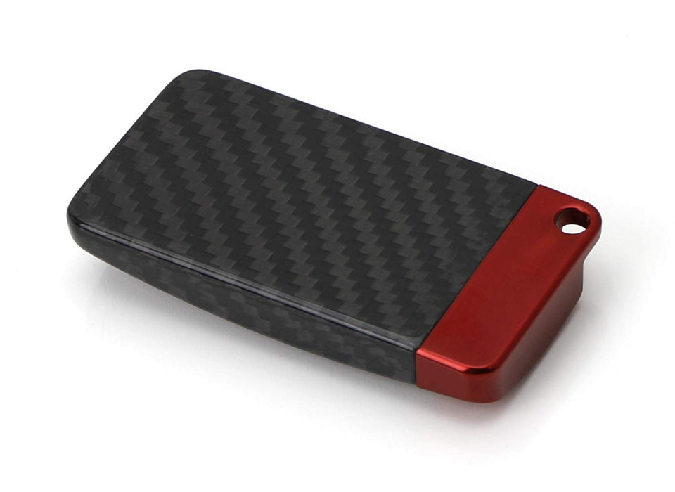 Carbon Fiber GTR Style Key Fob Cover Case w/Red For Nissan Infiniti Oval Remote