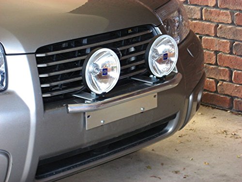 Chrome Bull Bar Front Bumper License Plate Mount Bracket Holder Off-Road Lights