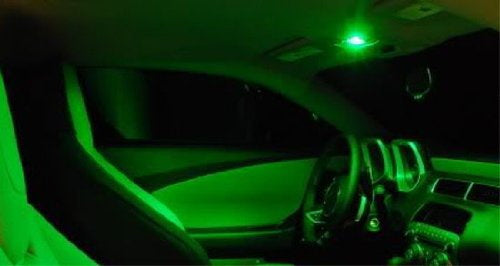 2 x Ultra Green 12-SMD LED Panel Lights For Interior Map/Dome/Door/Trunk Lights