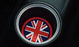 73mm Red Union Jack UK Flag Style Coasters For MINI Cooper Front Cup Holders