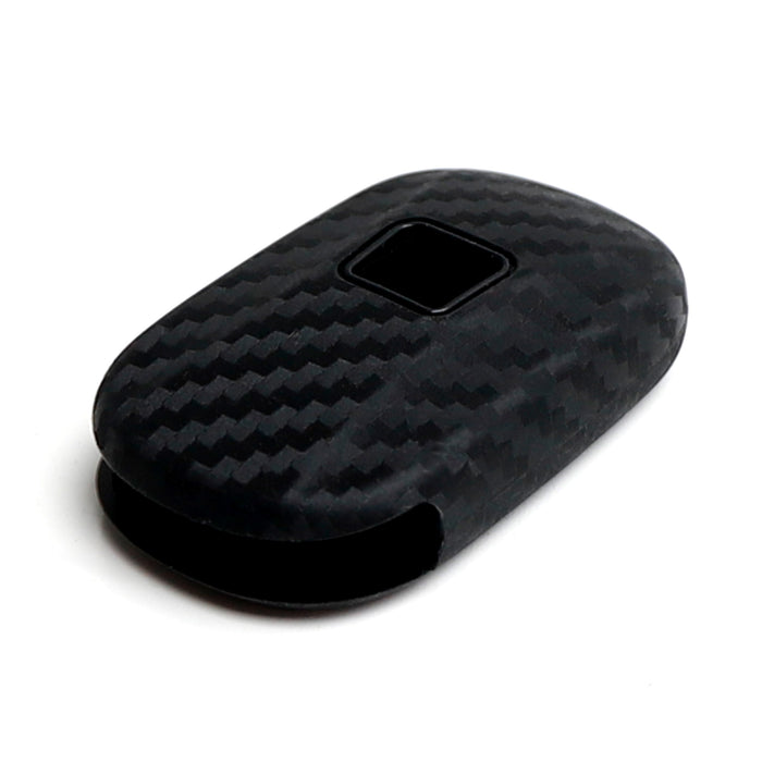 Black "Carbon Fiber" Silicone Key Fob Cover For Honda 22+ Civic Accord, 23+ CRV