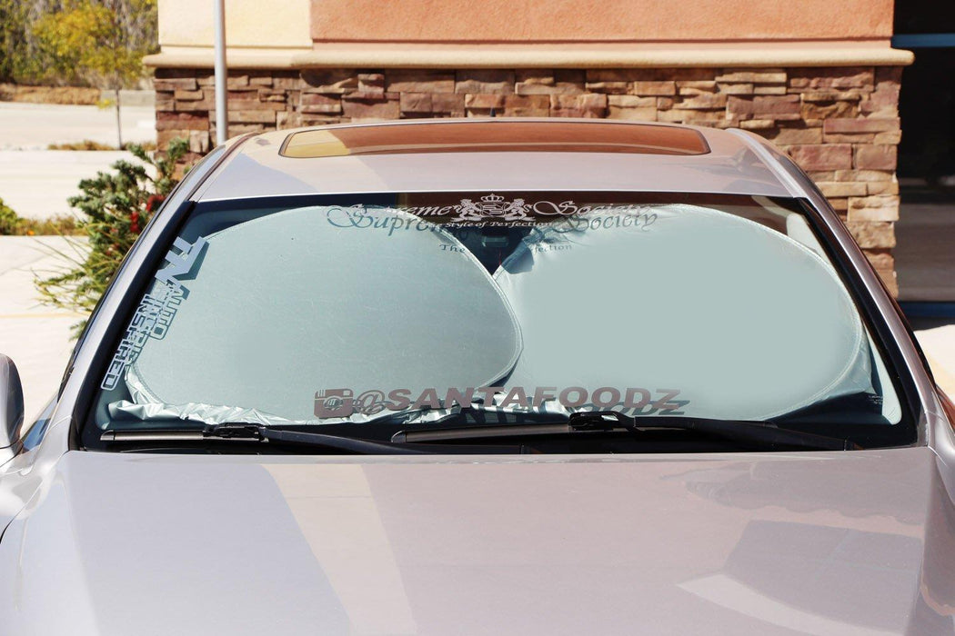 (2) Medium 60 x 27.5" Car Windshield Sunshade, Foldable, Sun Shade Protection