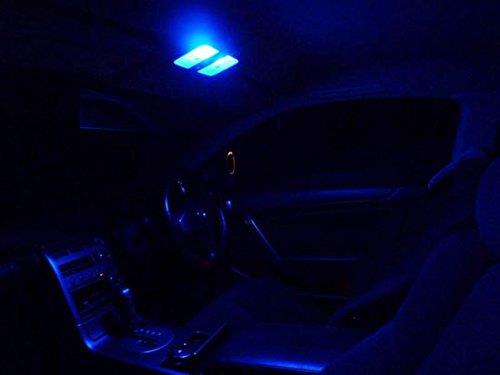 (2) Blue 6-SMD LED Bulbs For Car Interior Dome Lights, 1.25" 31mm DE3175 DE3022