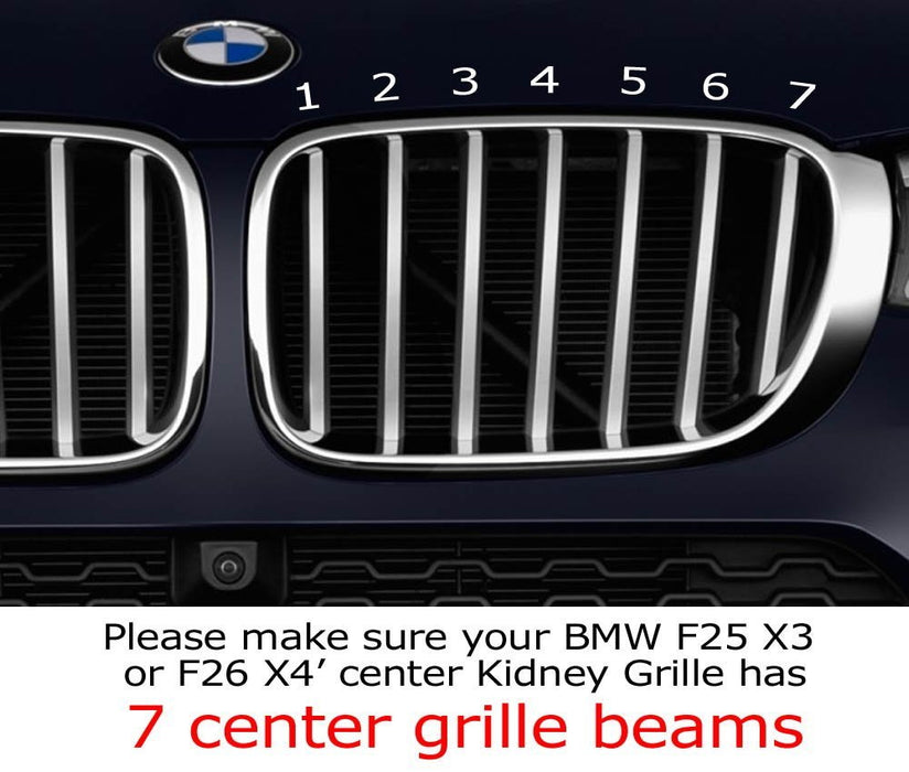 Exact Fit ///M-Color Grille Insert Trims For BMW F25 X3 F26 X4 Kidney Grill