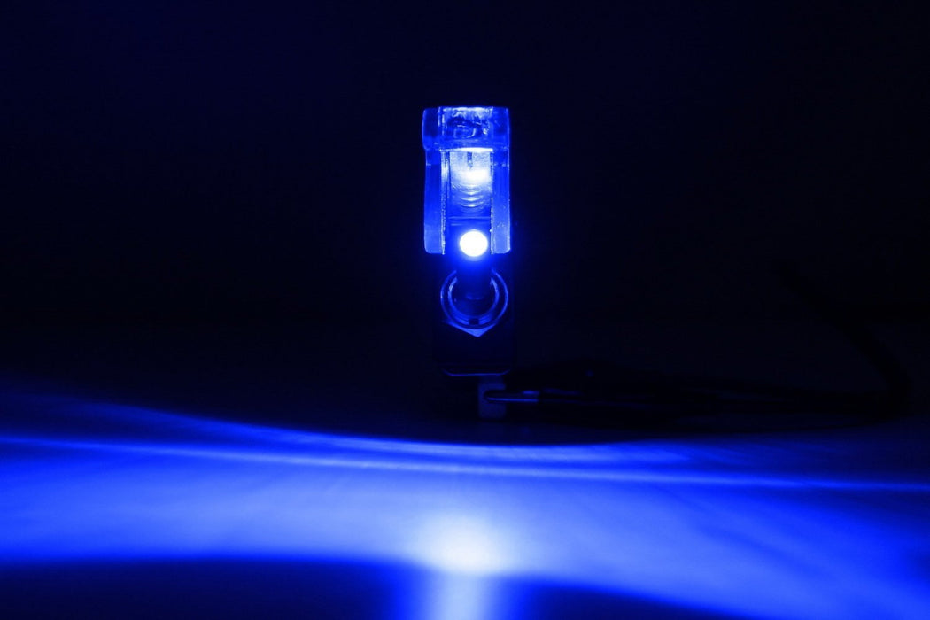 Aircraft Style 12V/20A Blue LED Illuminated On/OFF SPST Toggle Switch w/ Cover