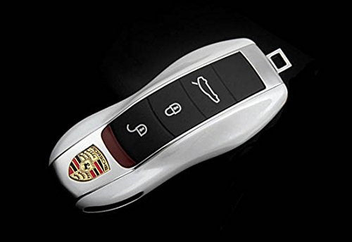 White Remote Smart Key Shell Holder Cover For Porsche Cayenne Panamera Macan 911