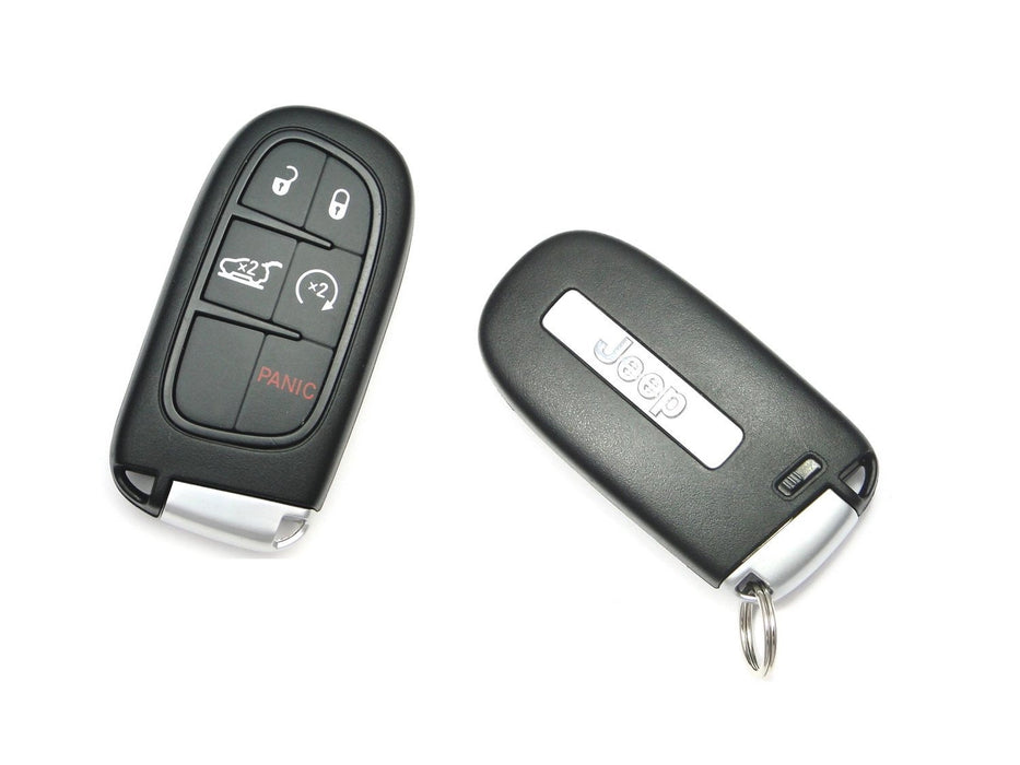 Exact Fit Glossy Pearl White Smart Key Fob Shell Cover For Jeep Dodge Chrysler