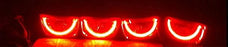 Brilliant Red LED Afterburner Effect Tail Lamp Halo Rings For 10-13 Chevy Camaro