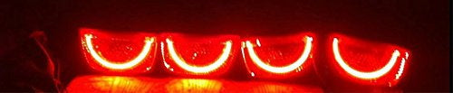 Brilliant Red LED Afterburner Effect Tail Lamp Halo Rings For 10-13 Chevy Camaro