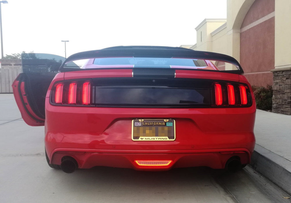 Euro Style 3-IN-1 LED Rear Fog Light Brake/Reverse Light For 15-17 Ford Mustang