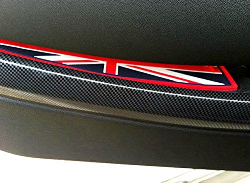 Red Union Jack UK Flag Style Coasters For MINI Cooper Cup Holders Side Door Mats