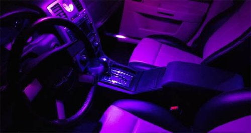 (2) UV Purple 6-SMD LED Panel Lamps For Car Interior Map Dome Cargo Area Lights