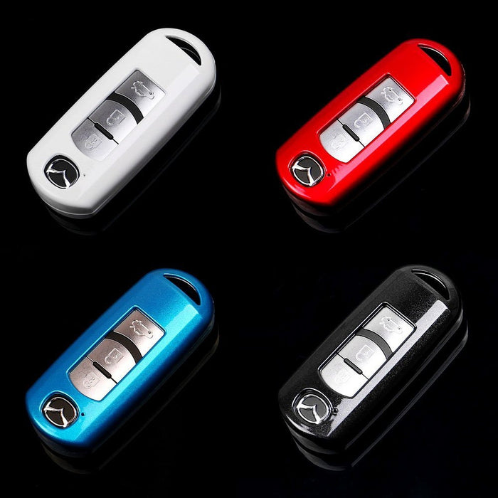 Exact Fit Glossy White Remote Smart Key Fob Shell Cover For Mazda 3 6 CX-7 MX-5