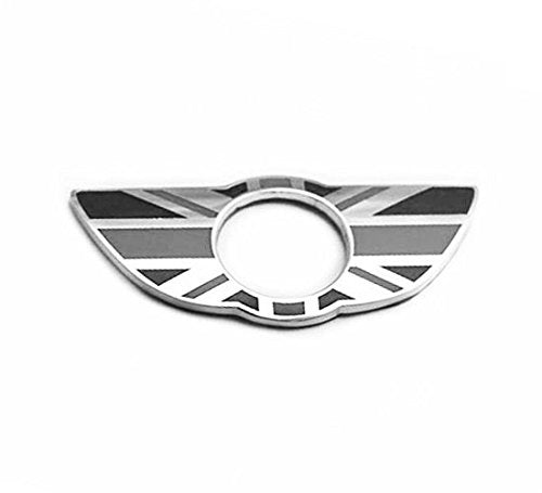 Black Union Jack Style Wing Emblem Rings For MINI Countryman Paceman Door Locks