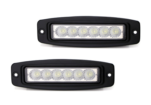 6" 18W Flush Mount LED Light Bars For Truck SUV Jeep ATV Driving/Backup Lights