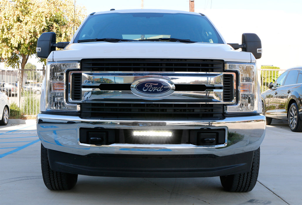 60W CREE LED Light Bar w/ Lower Bumper Mount Brackets Wiring For 17-22 Ford F250