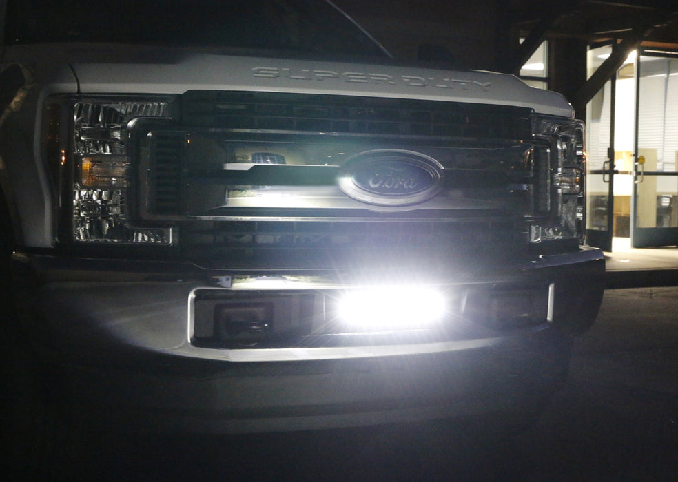 60W CREE LED Light Bar w/ Lower Bumper Mount Brackets Wiring For 17-22 Ford F250