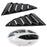 Black Racing Style Rear Side Window Scoop Vent Louvers For 2016-up Gen6 Camaro