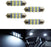 (4) White 9-SMD Festoon 1.50-Inch 36-39mm LED Bulbs For Interior Dome Lights etc